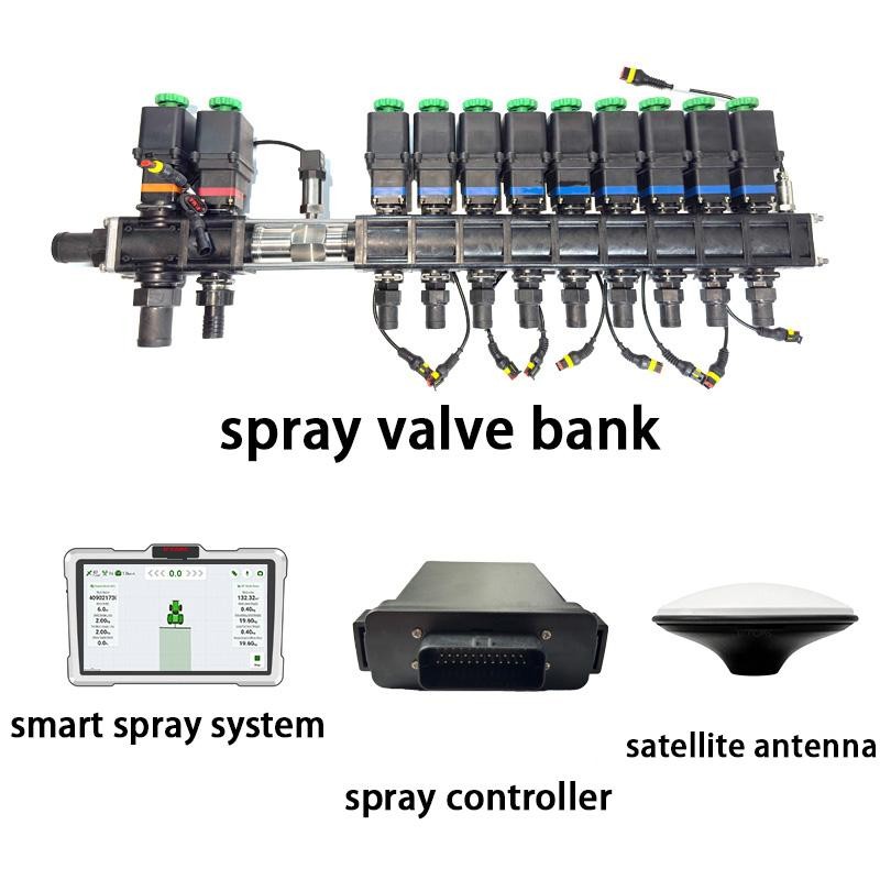 ICEGPS smart spray system: display, spray controller, spray valve bank and satellite antenna