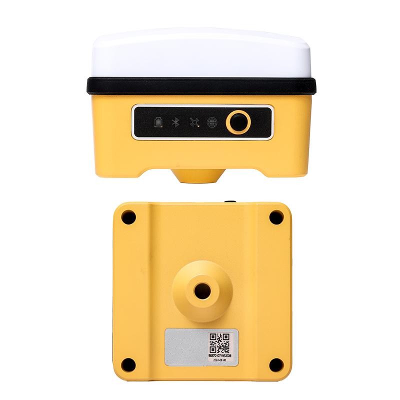 ICEGPS C Series RTK survey receiver, front and bottom views